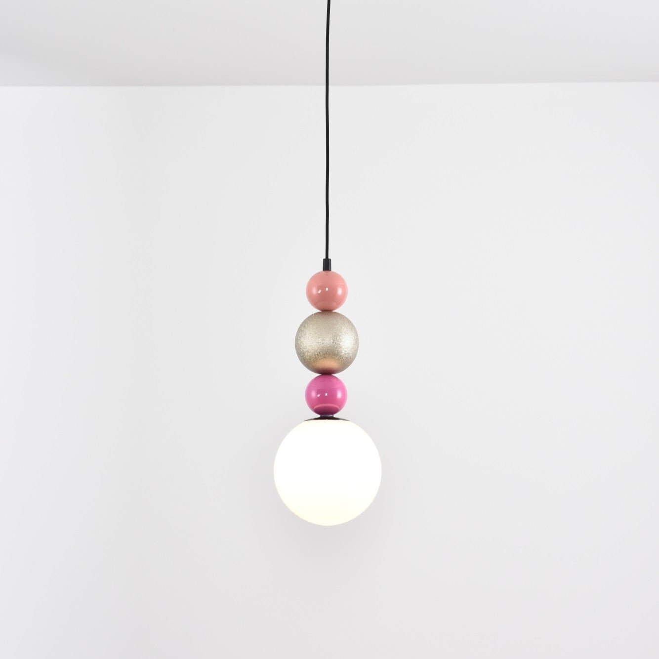 Eshaisra Nordic Art Round Balls Stacking Glass Pendant Lamp-Neutral Decor