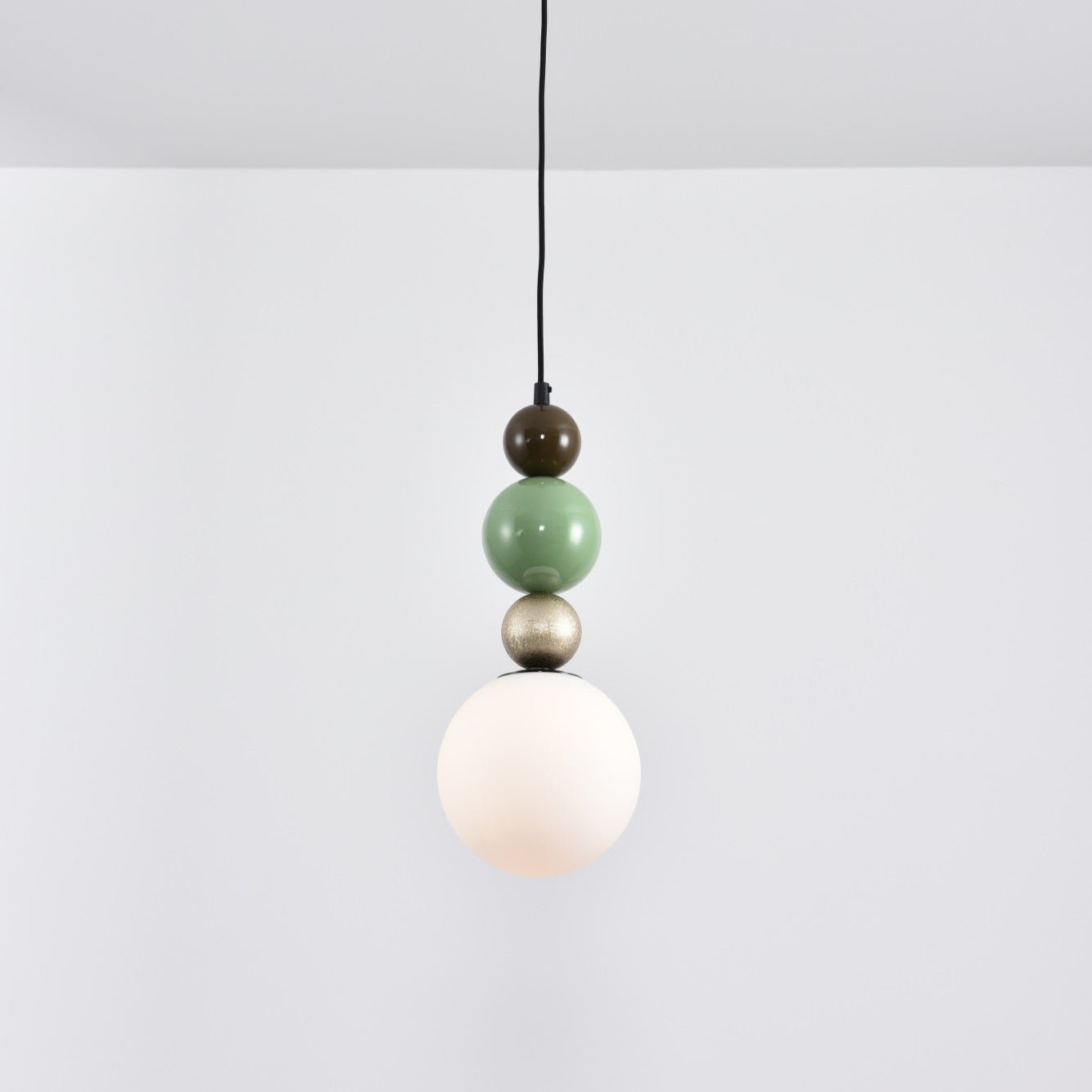 Eshaisra Nordic Art Round Balls Stacking Glass Pendant Lamp-Neutral Decor
