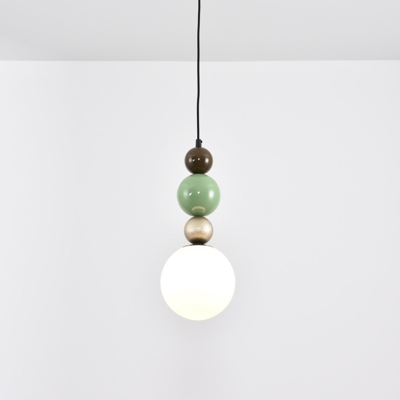 Eshaisra Nordic Art Round Balls Stacking Glass Pendant Lamp-Neutral Decor