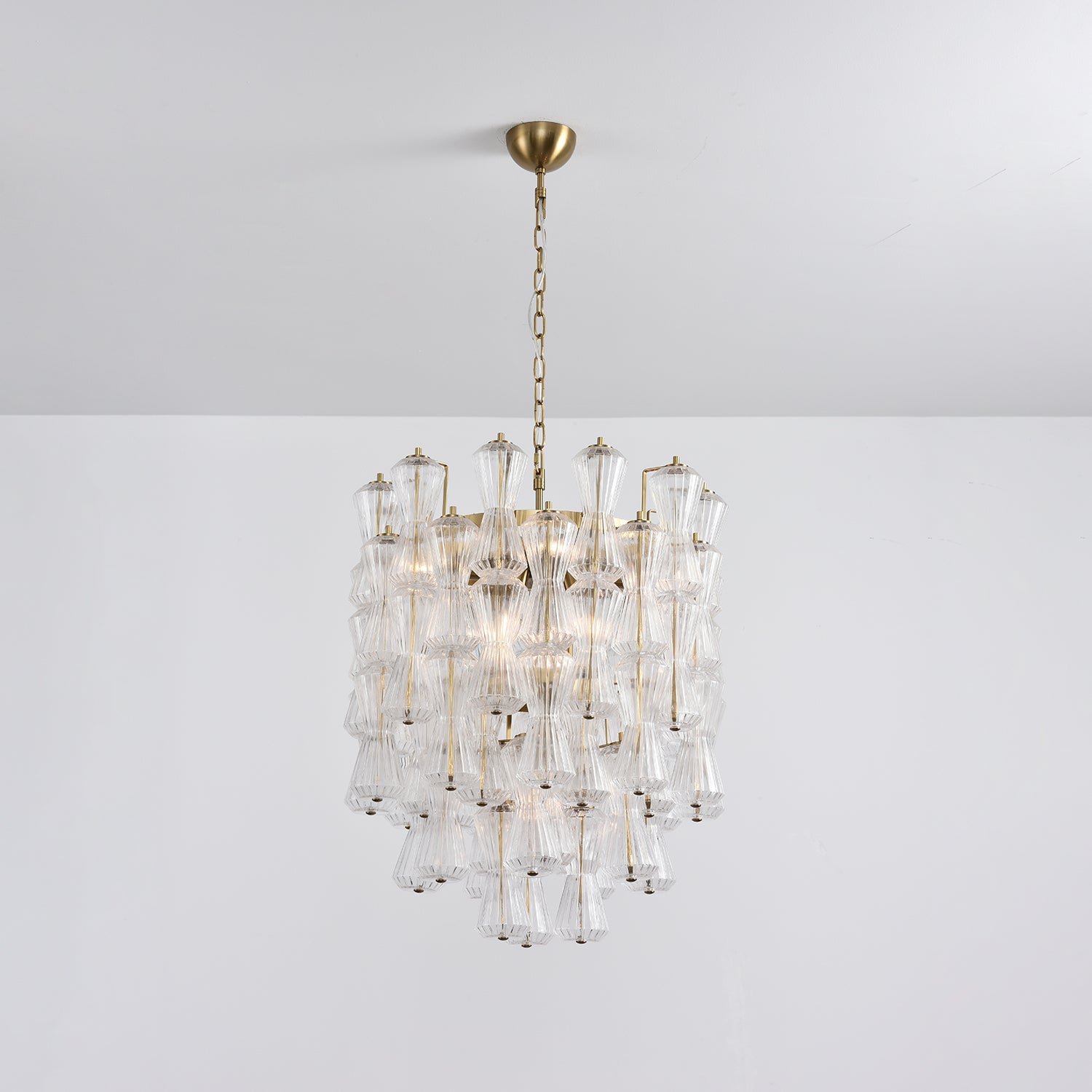 Aurora Chandelier Murano Glass Floral Cascade-Neutral Decor