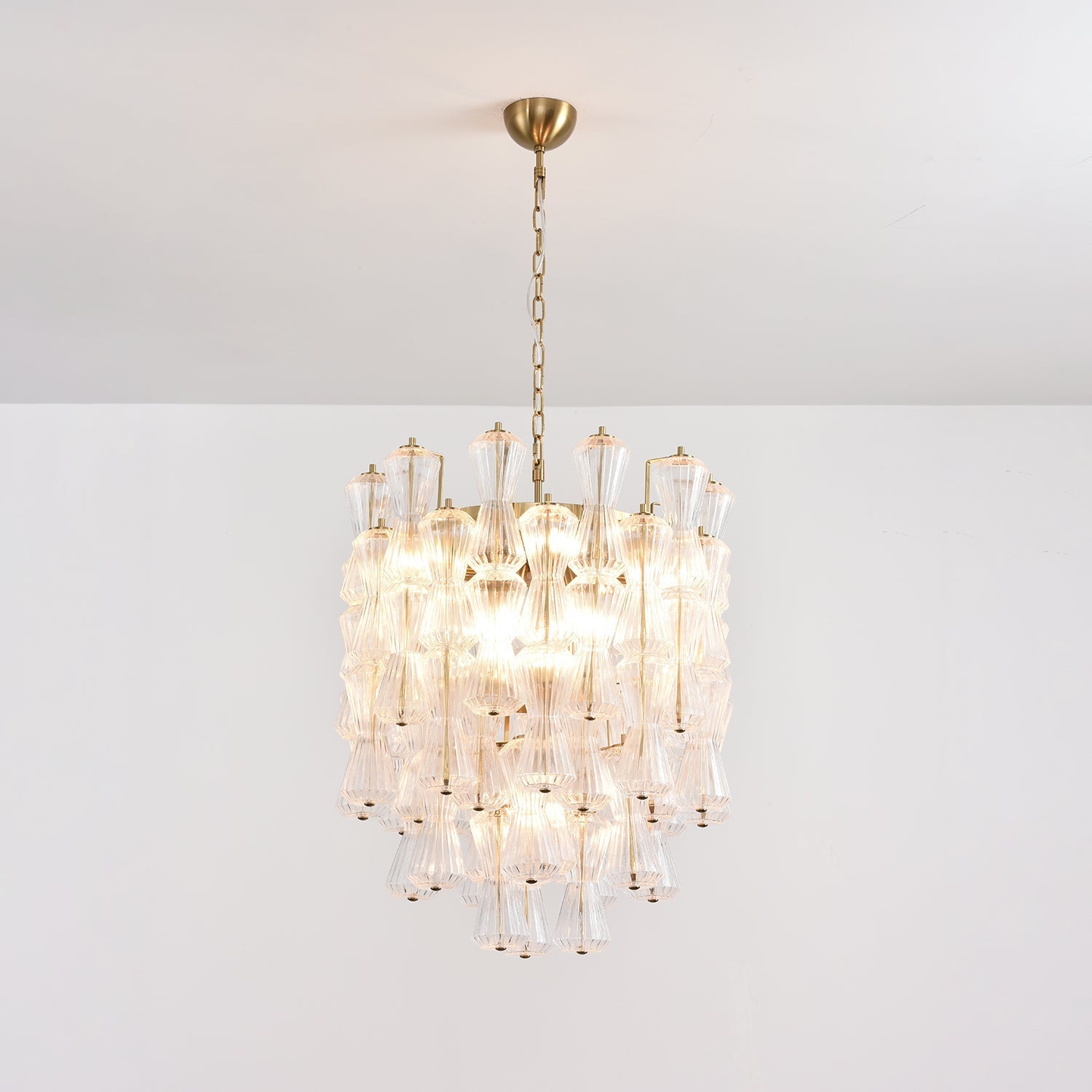 Aurora Chandelier Murano Glass Floral Cascade-Neutral Decor