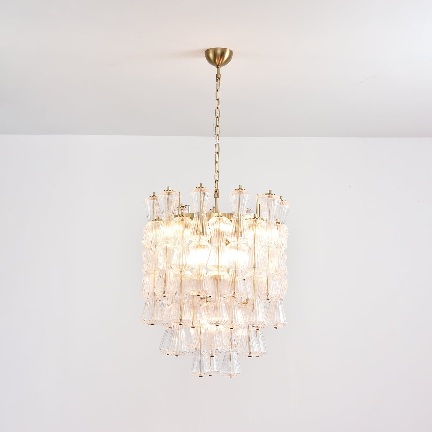 Aurora Chandelier Murano Glass Floral Cascade-Neutral Decor