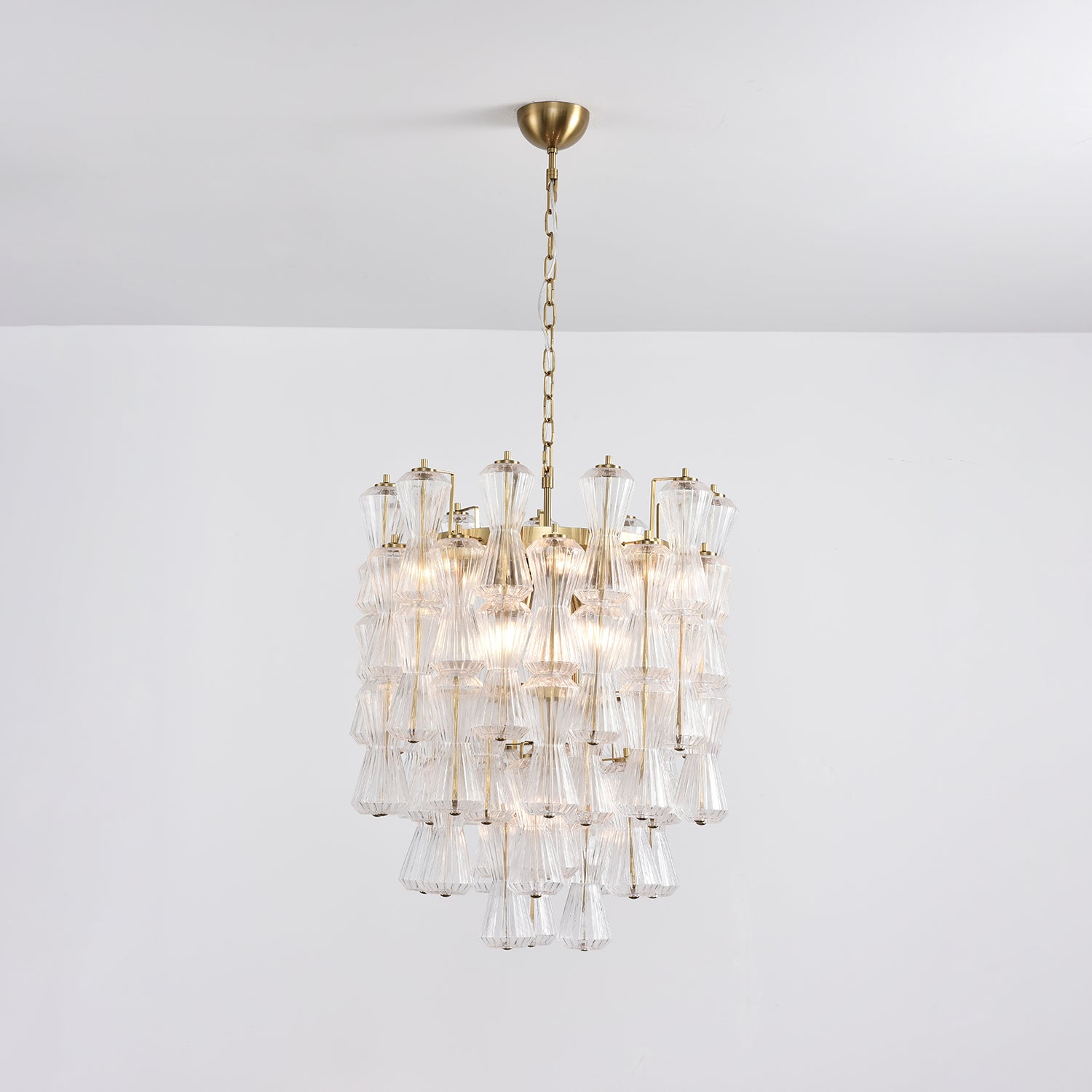 Aurora Chandelier Murano Glass Floral Cascade-Neutral Decor