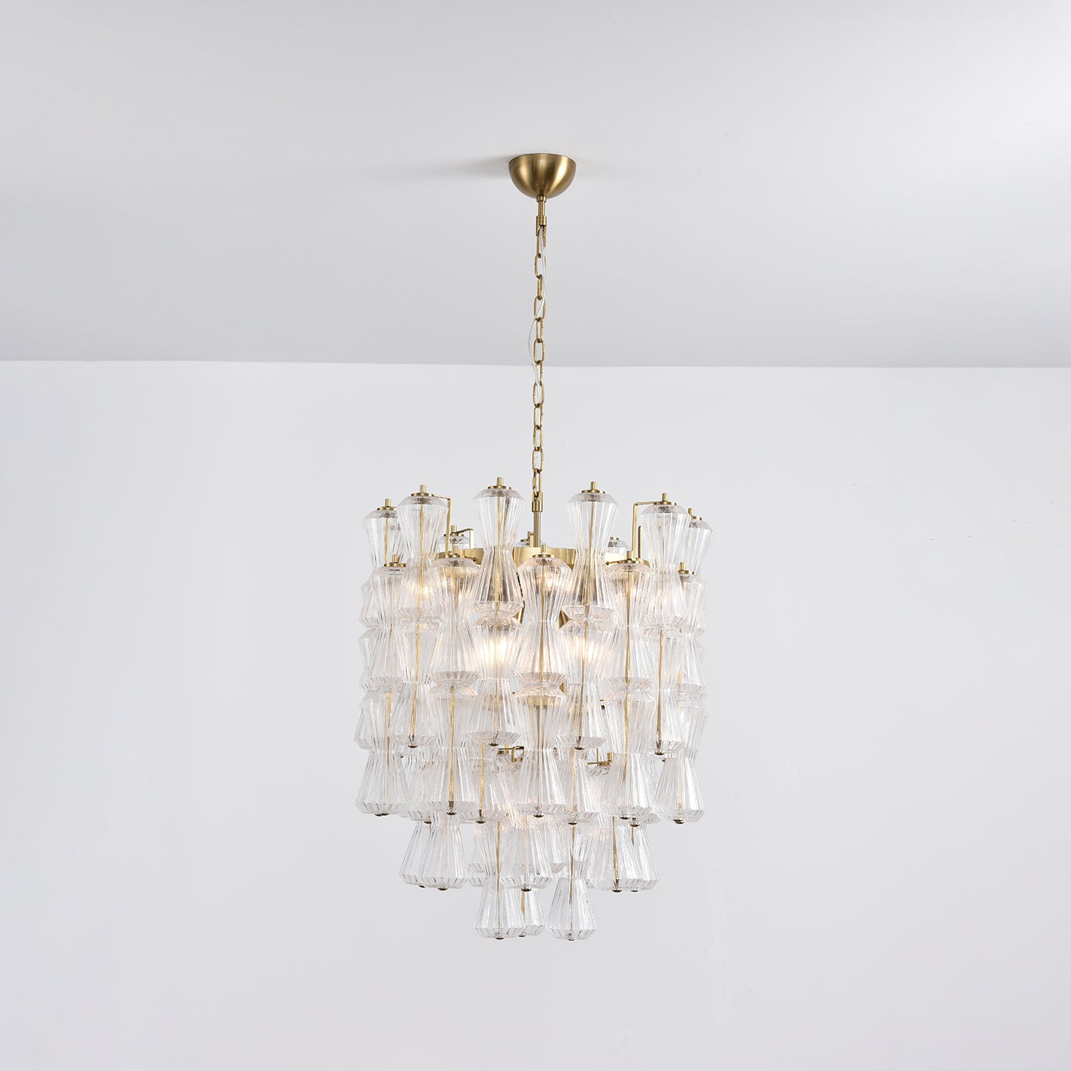Aurora Chandelier Murano Glass Floral Cascade-Neutral Decor