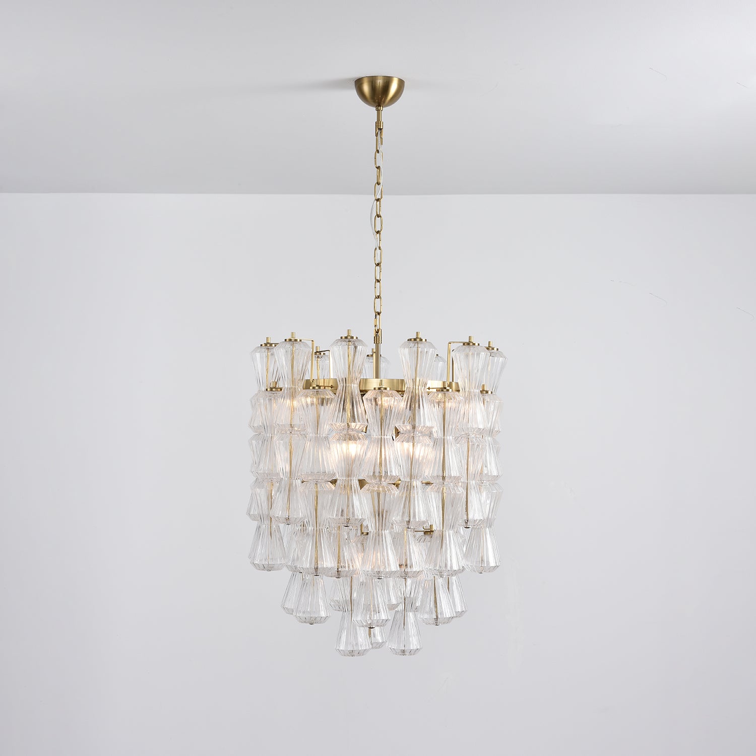 Aurora Chandelier Murano Glass Floral Cascade-Neutral Decor
