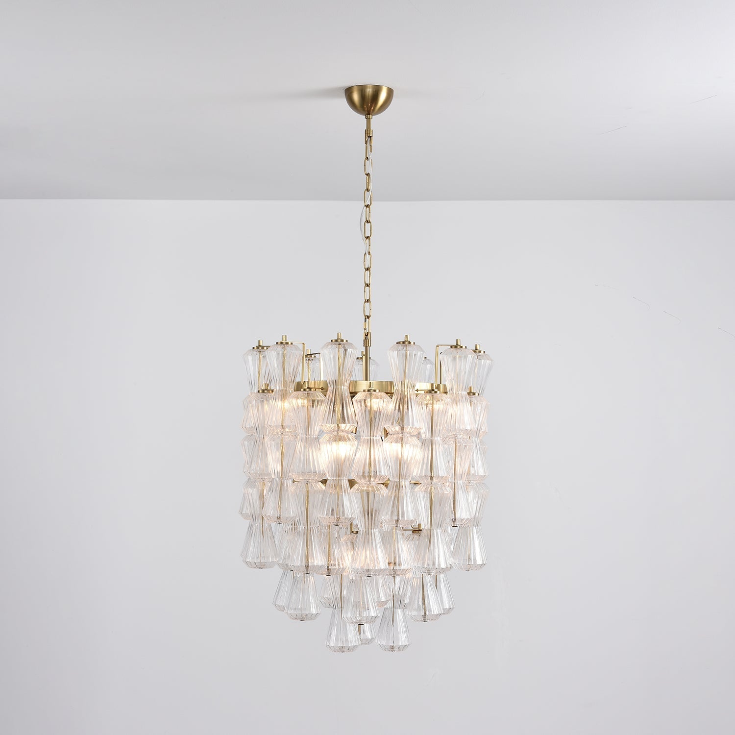 Aurora Chandelier Murano Glass Floral Cascade-Neutral Decor