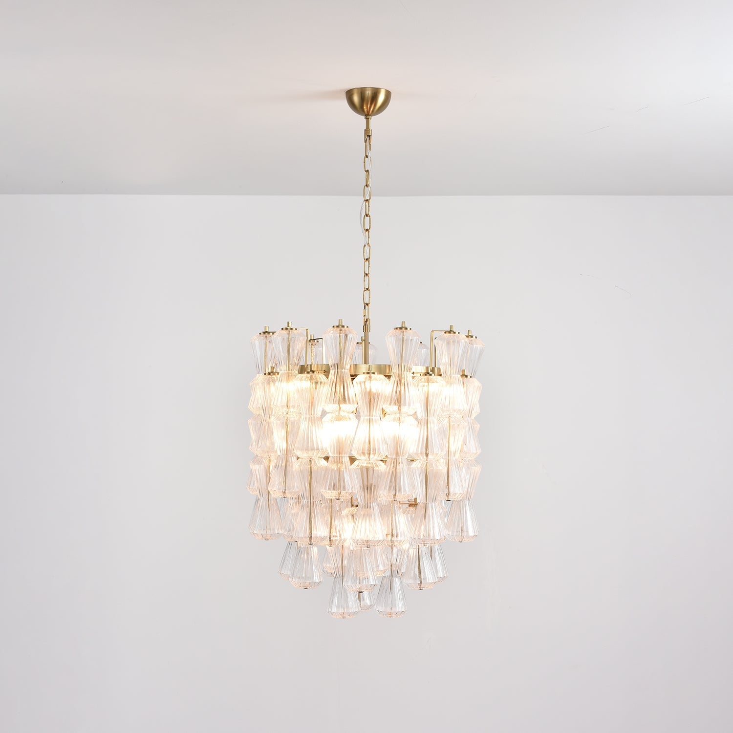 Aurora Chandelier Murano Glass Floral Cascade-Neutral Decor