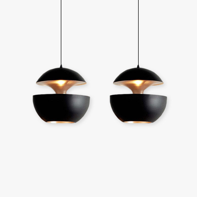 Arisha Metal Modern Pendant Light, Black / White - Neutral Decor