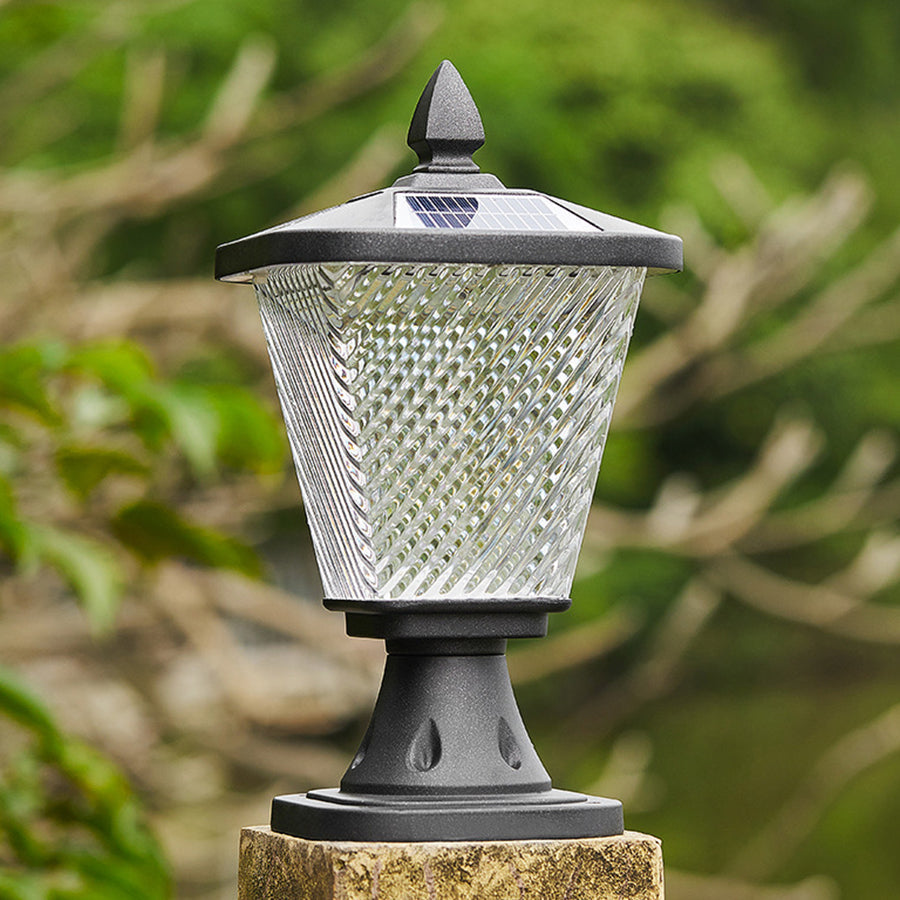 Paxton LED Solar Pyramid Outdoor Pillar Lights