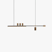 Arisha Modern Minimalist Liner Pendant Light, Gold/Black 5 Head - Neutral Decor