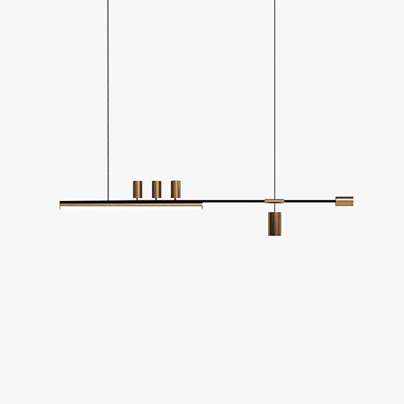 Arisha Modern Minimalist Liner Pendant Light, Gold/Black 5 Head - Neutral Decor