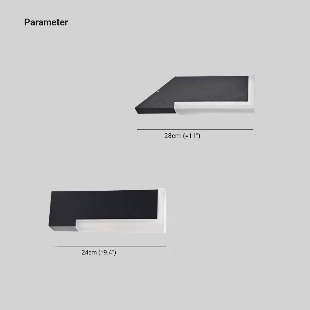 Ray Modern Geometric Acrylic Outdoor Wall Lamp, Black - Neutral Decor