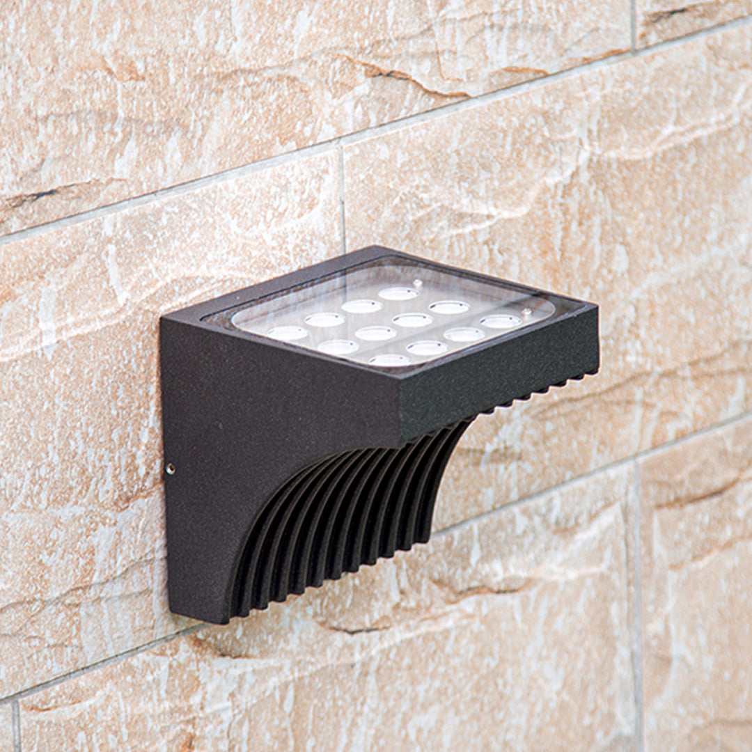 Harlan Industrial Minimalist Glass Outdoor Wall Light