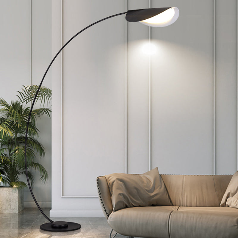 Edge Modern Arch Metal Floor Lamp, Black - Neutral Decor