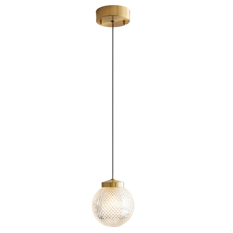 Arisha Modern Circle Glass Pendant Light for Bedroom & Hotel - Neutral Decor