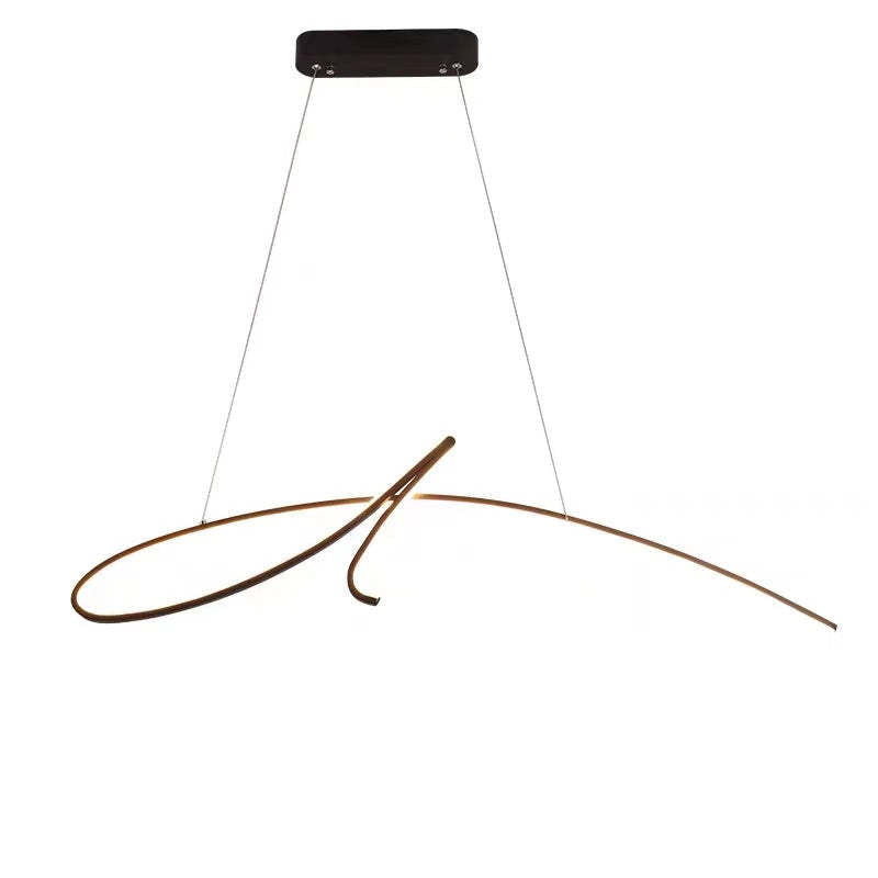 Arisha Pendant Light Irregular-curved Modern, Metal, Black/Gold, Restaurant - Neutral Decor