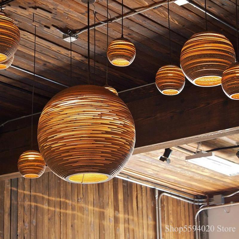 Muto Pastoral Silkworm Rustic Paper Pendant Light - Neutral Decor