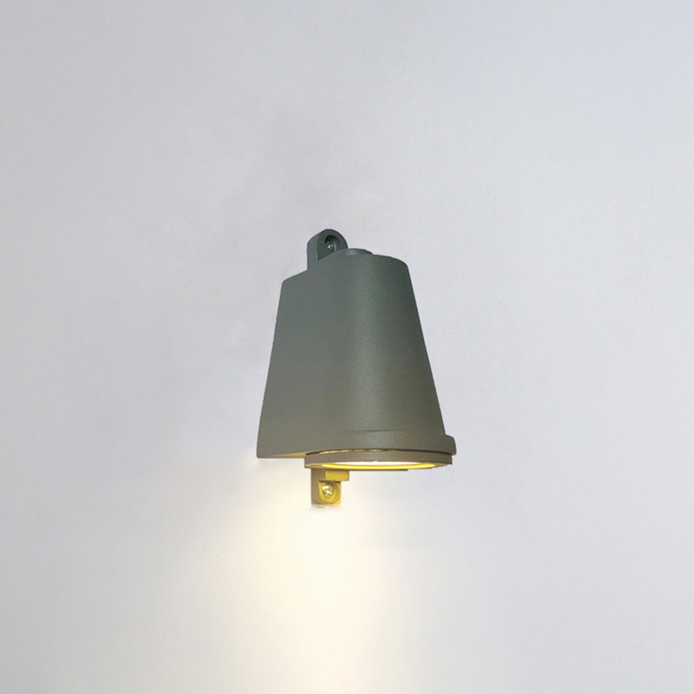 Ray Industrial Metal Bell Shaped Indoor Wall Lamp, Black/Grey/Coppery/Aluminum - Neutral Decor