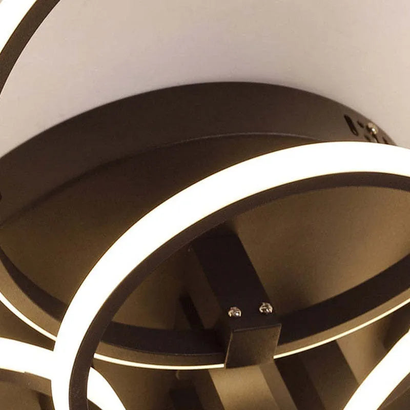 Arisha LED Ceiling Light Circle Ring, Black & White - Neutral Decor