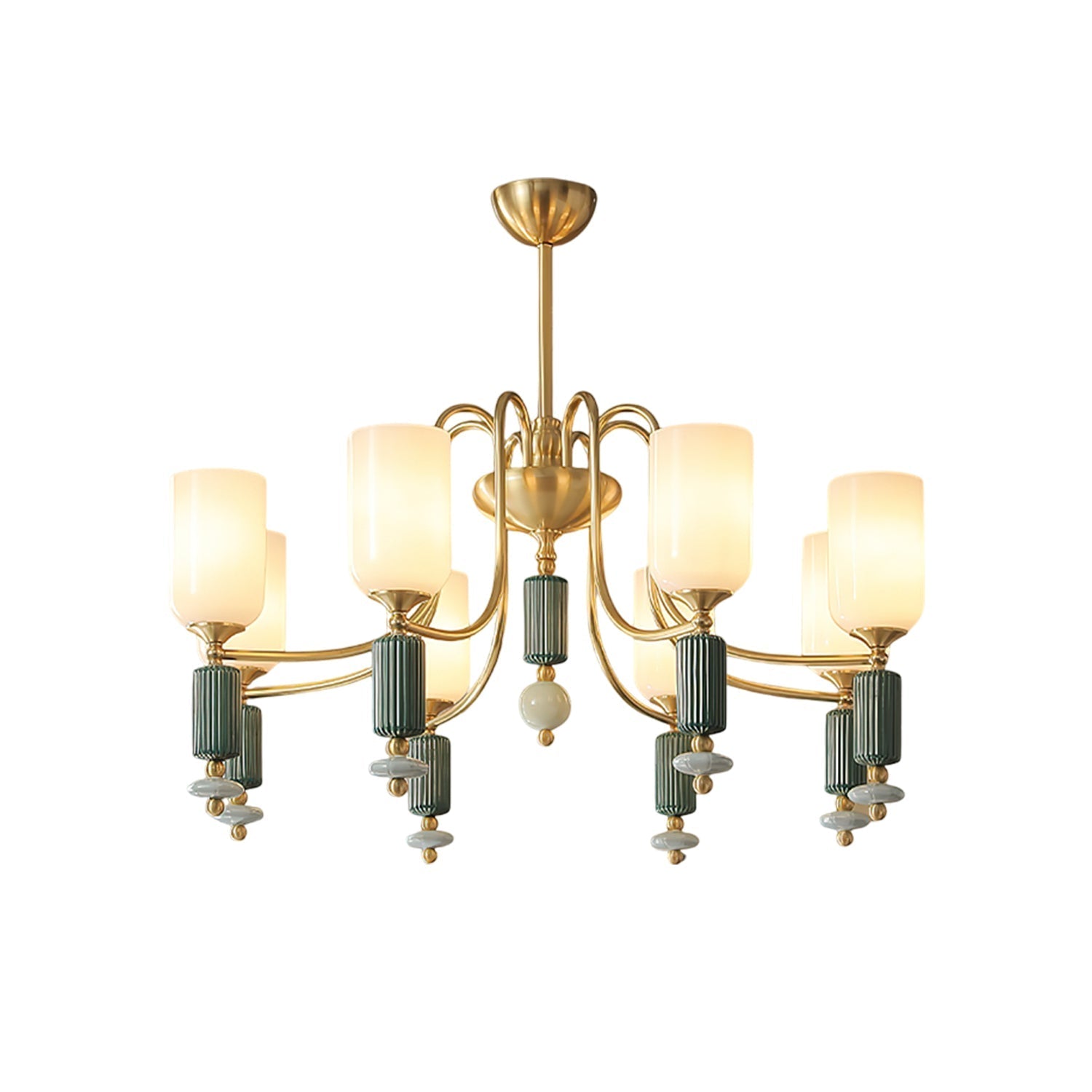 Xorn Ceramic Chandelier-Neutral Decor