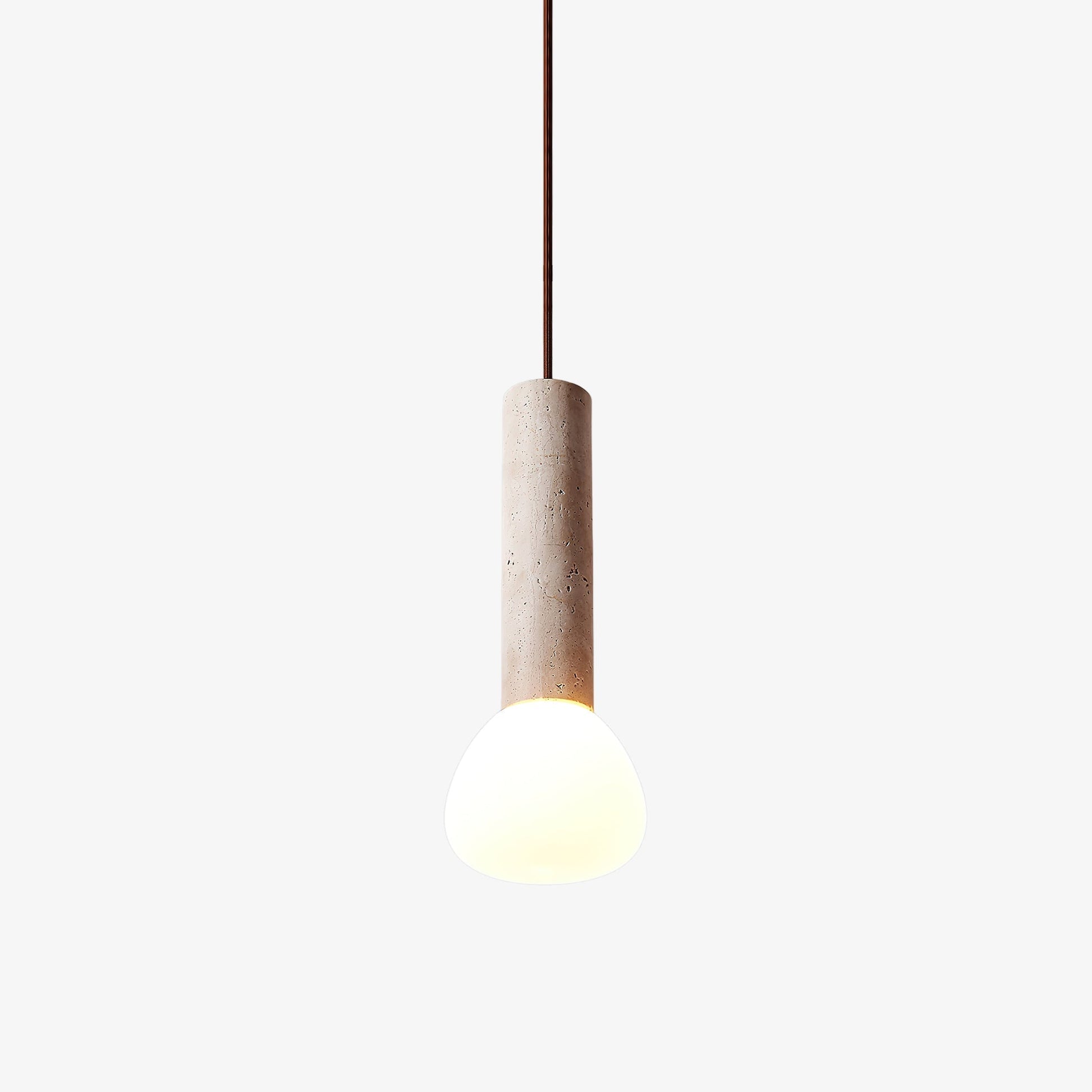 Beia Minimalist Travertine Pendant Light-Neutral Decor