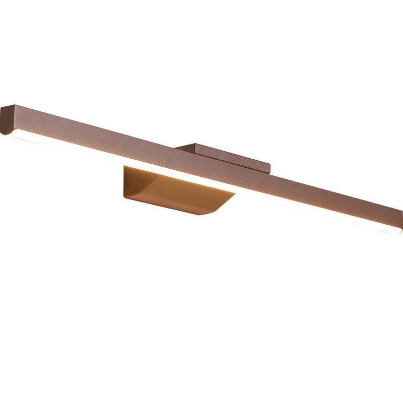 Arisha Modern Linear Metal Wall Lamp Mirror Front, Coffee - Neutral Decor