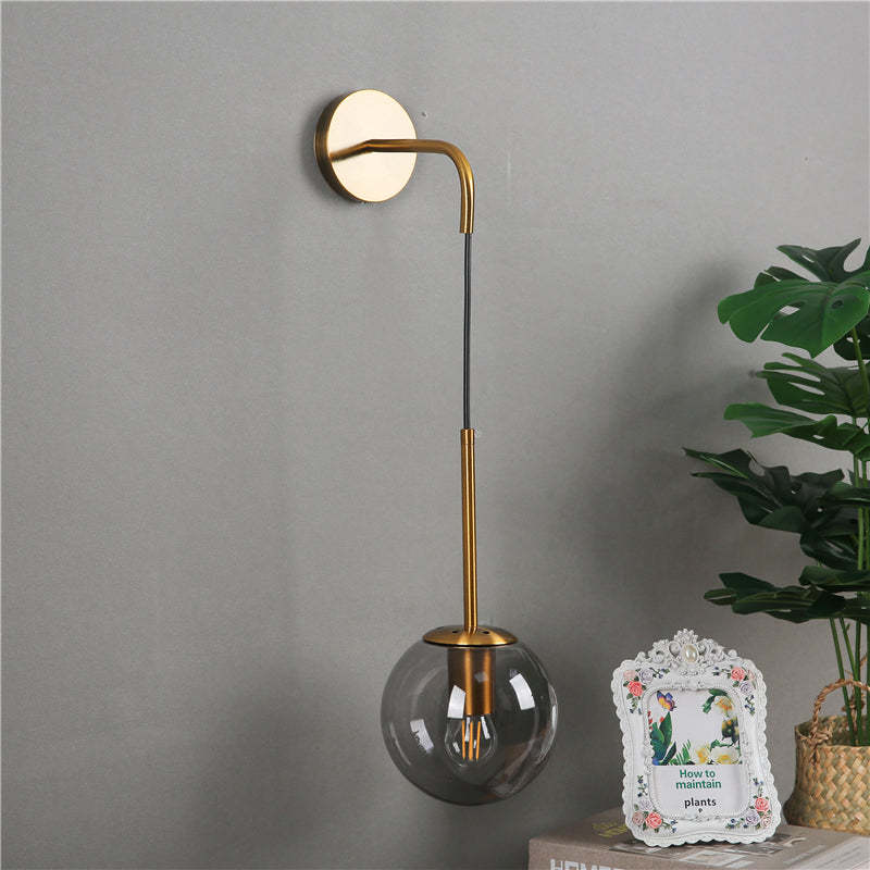 Valentina Glass Ball Nordic LED Wall Reading Lamp Single Head - Neutral Decor