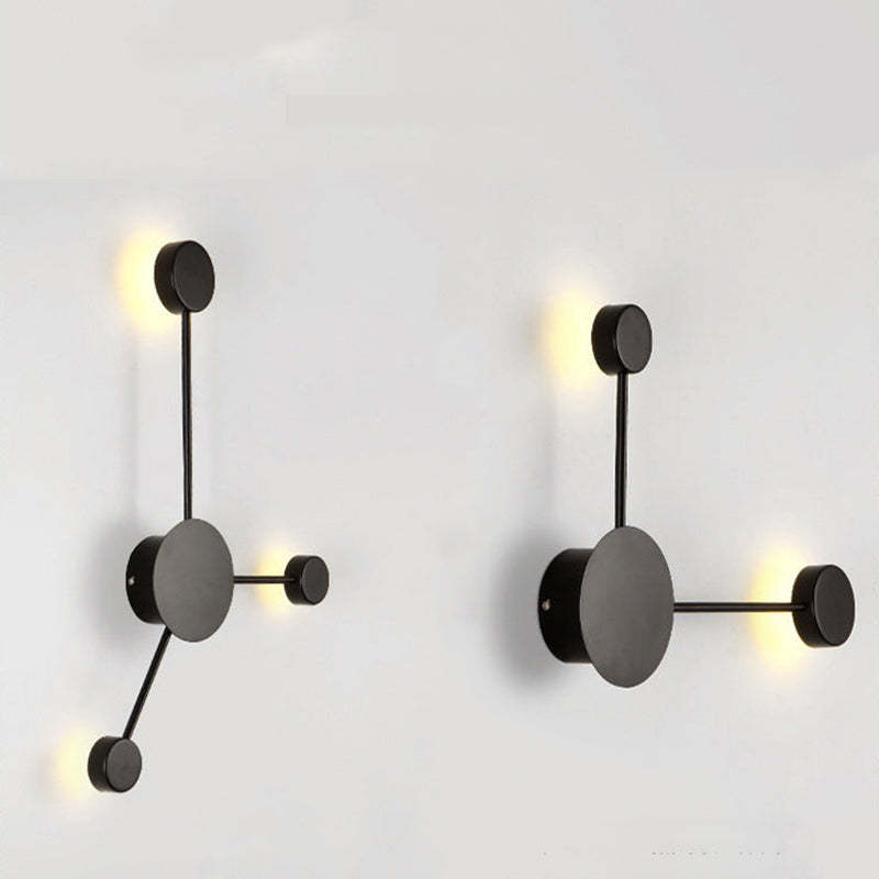 Arisha Modern Nordic Chessboard Metal Wall Lamp, Black - Neutral Decor