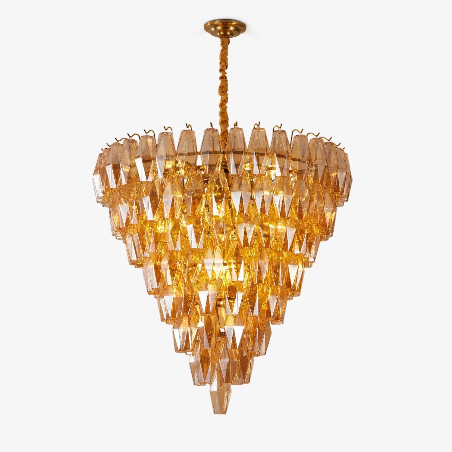 Aurora Chandelier Amber Empire Prism-Neutral Decor