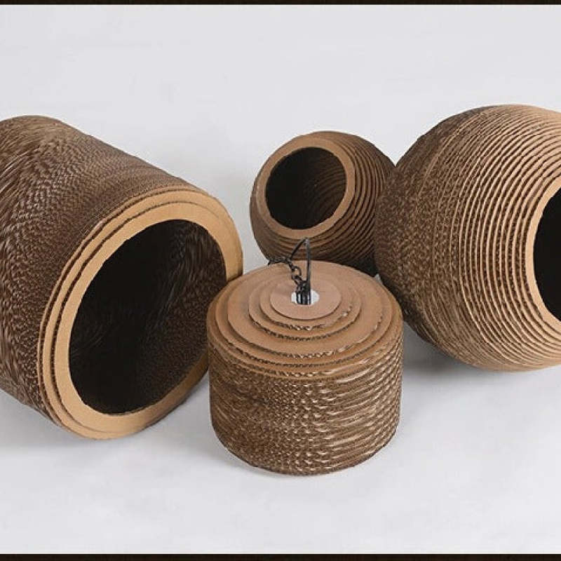 Muto Pastoral Silkworm Rustic Paper Pendant Light - Neutral Decor