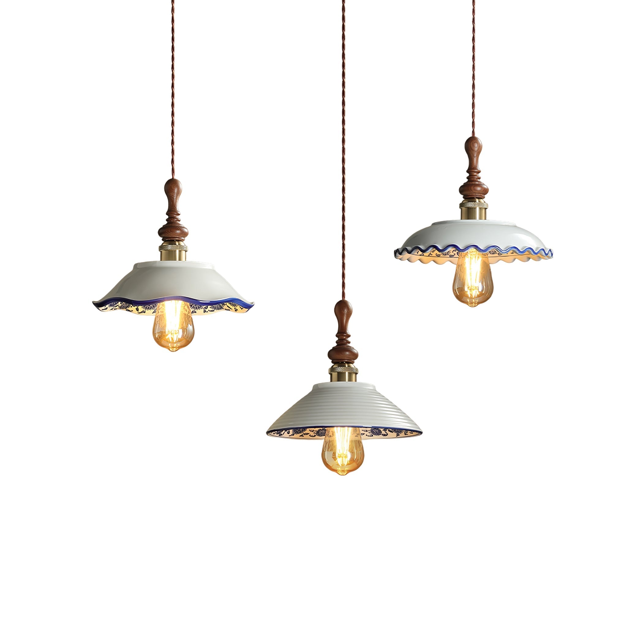 Ciraeor Delft Ceramic Pendant Light-Neutral Decor