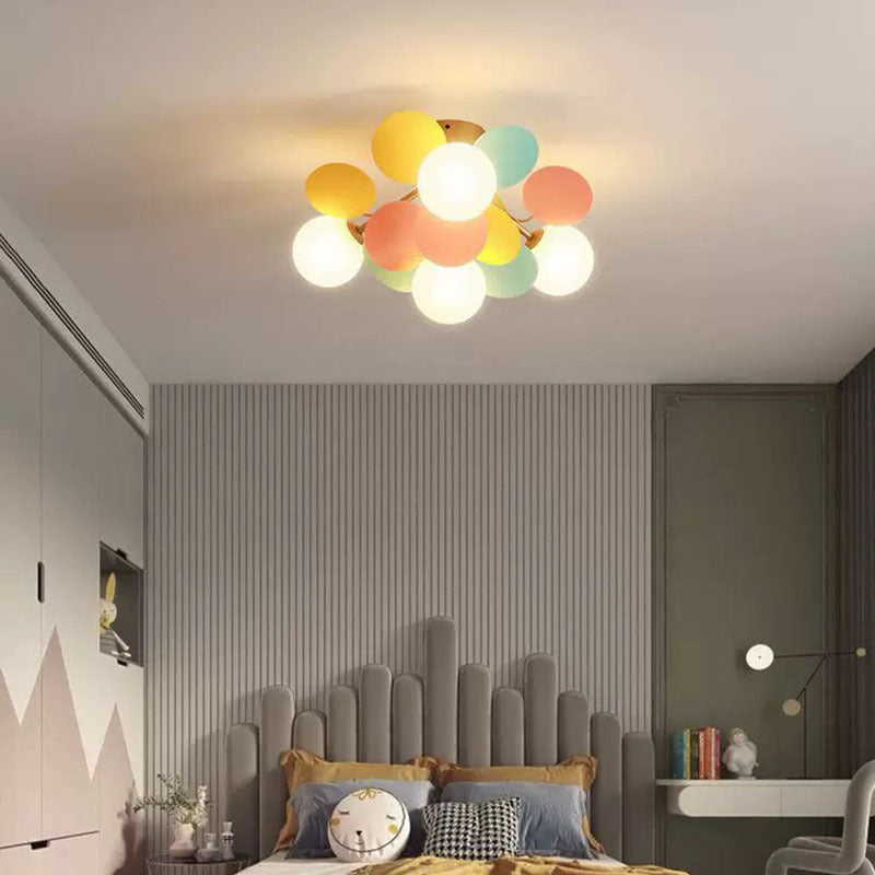 Aria Modern Bubble Cluster Ceiling Light, Colorful - Neutral Decor
