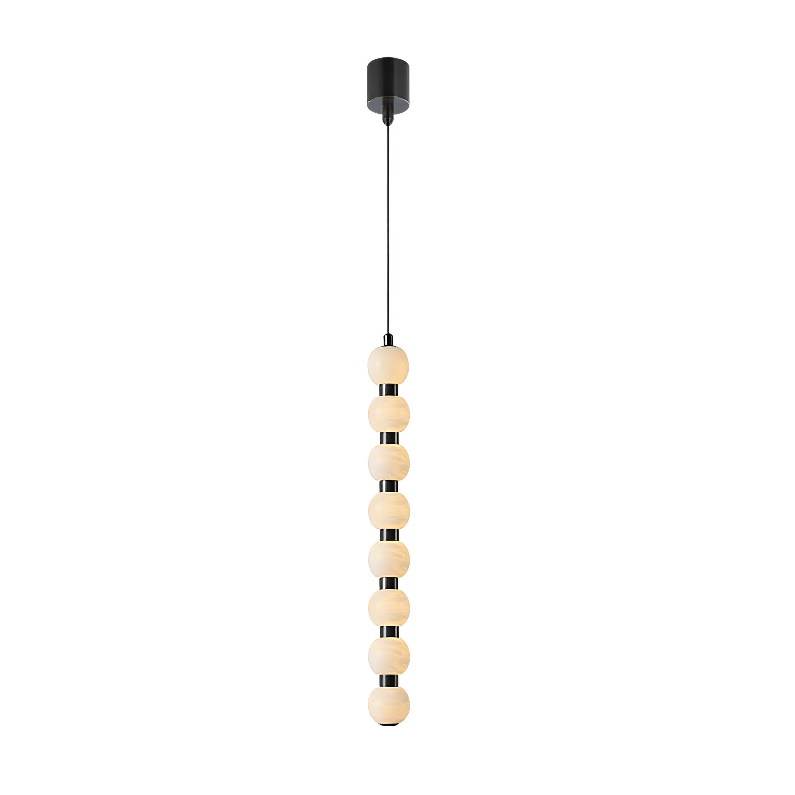 Lyra Modern Alabaster Pendant Light-Neutral Decor