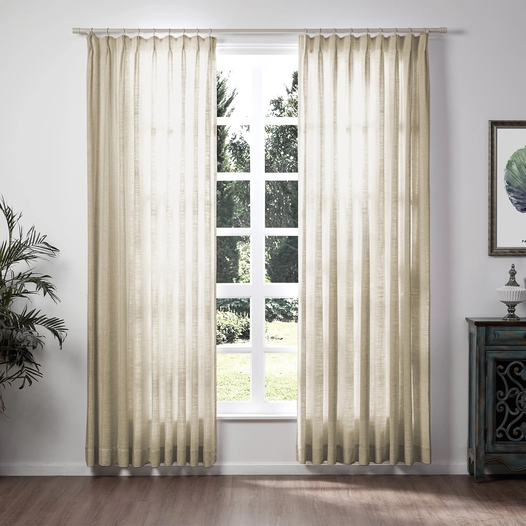 Lily Linen Curtains & Drapes Soft Top-Neutral Decor