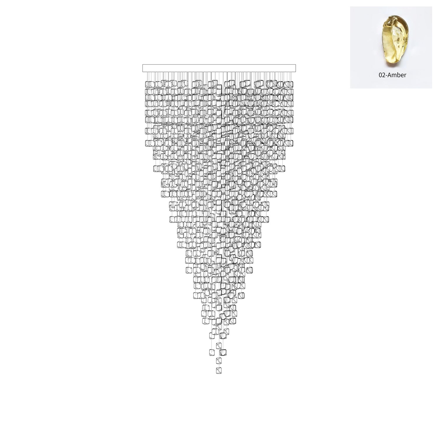 Belora Postmodern Luxury Stone Crystal Chandelier-Neutral Decor