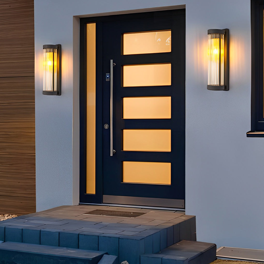 Denise Creative  LED Modern Solar Glass Outdoor Wall Lights