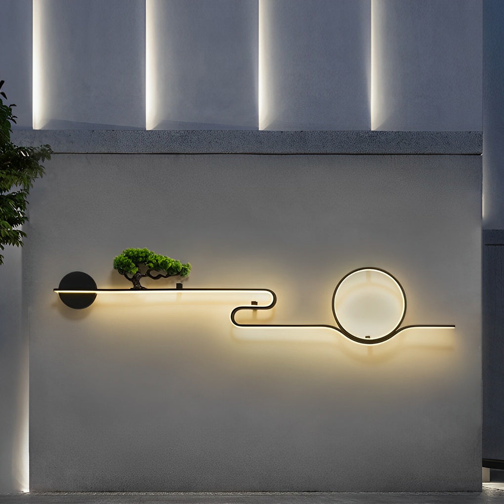 Gwendolyn Moon Tree Scenery LED Retro Outdoor Wall Lights