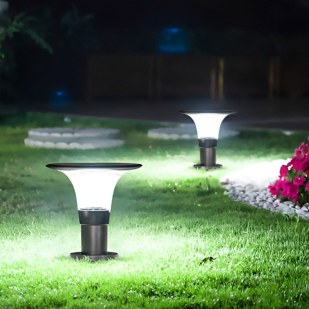 Juli Round LED Modern Outdoor Fence Post Pillar Lamp