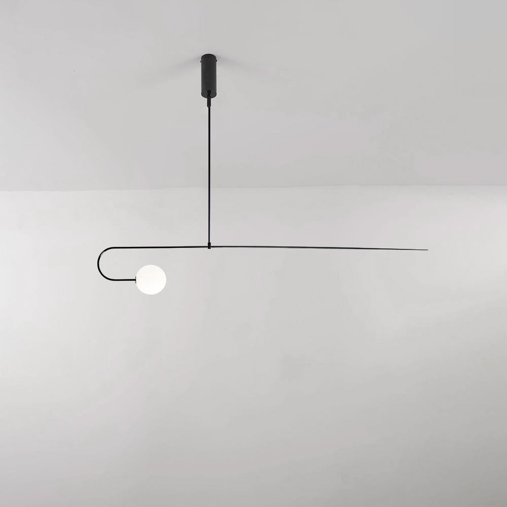 Arisha Minimalist Linear Mobile Pendant Light, Black - Neutral Decor