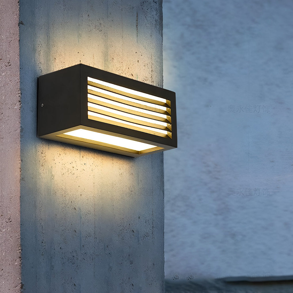 Trina Rectangle Modern Outdoor Wall Sconces