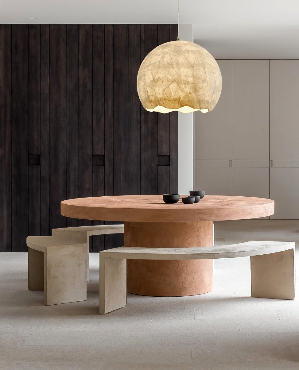 Nest Organic Silk Pendant Lamp-Neutral Decor