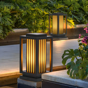 Faye Modern LED Cage Marble Outdoor Pathway Lawn Lights