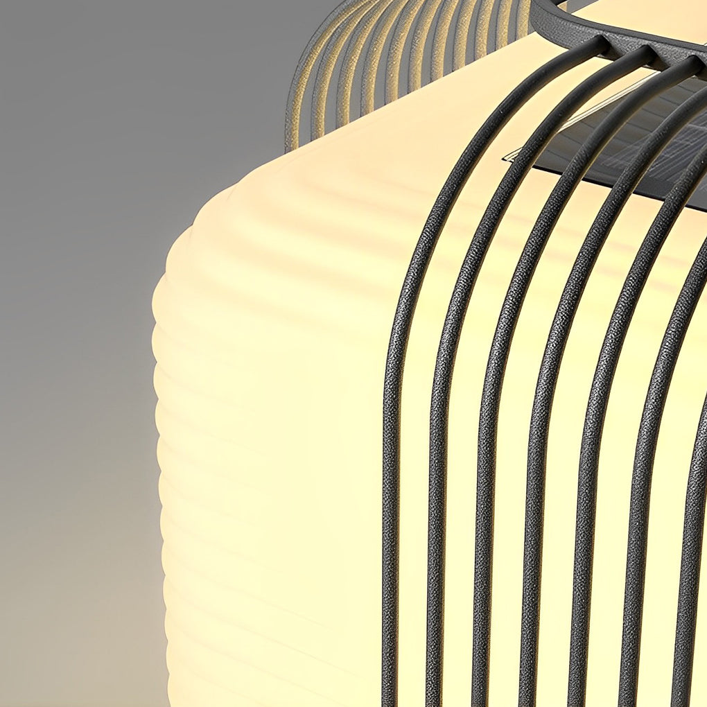Bright Square Creative Modern Fence PE Outdoor Post Lights