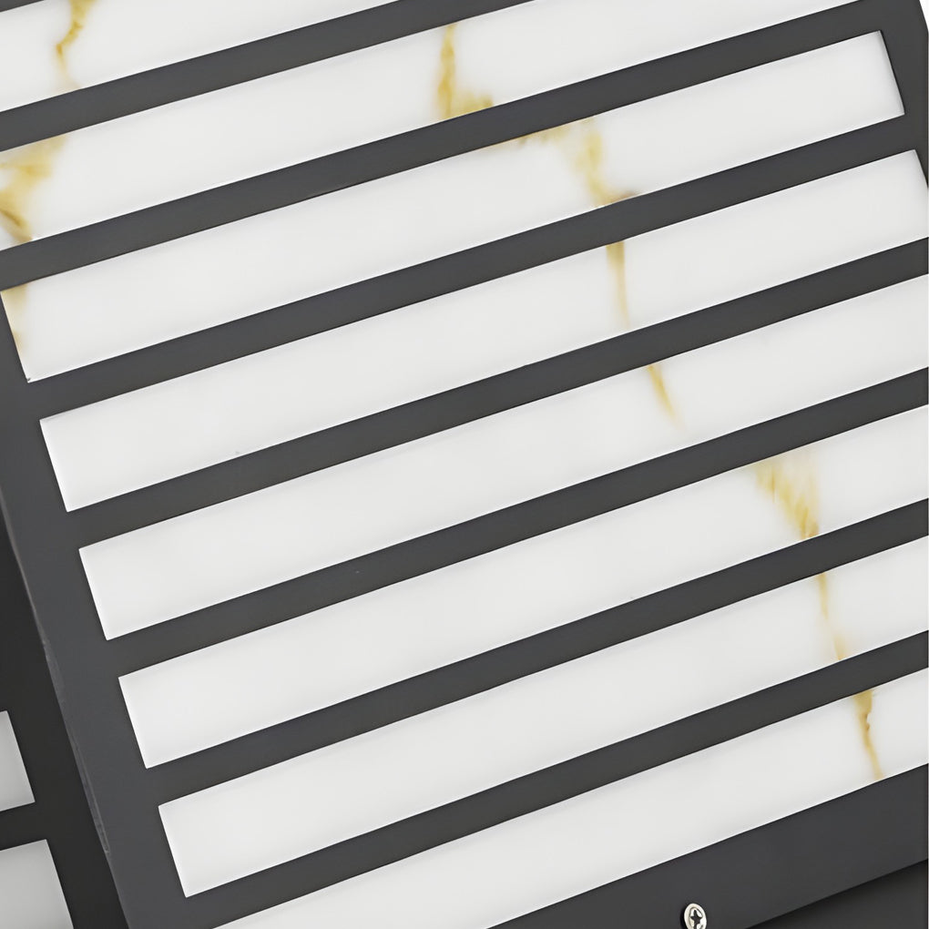 Butterf Square LED Modern Steel Outdoor Deck Post Pillar Light