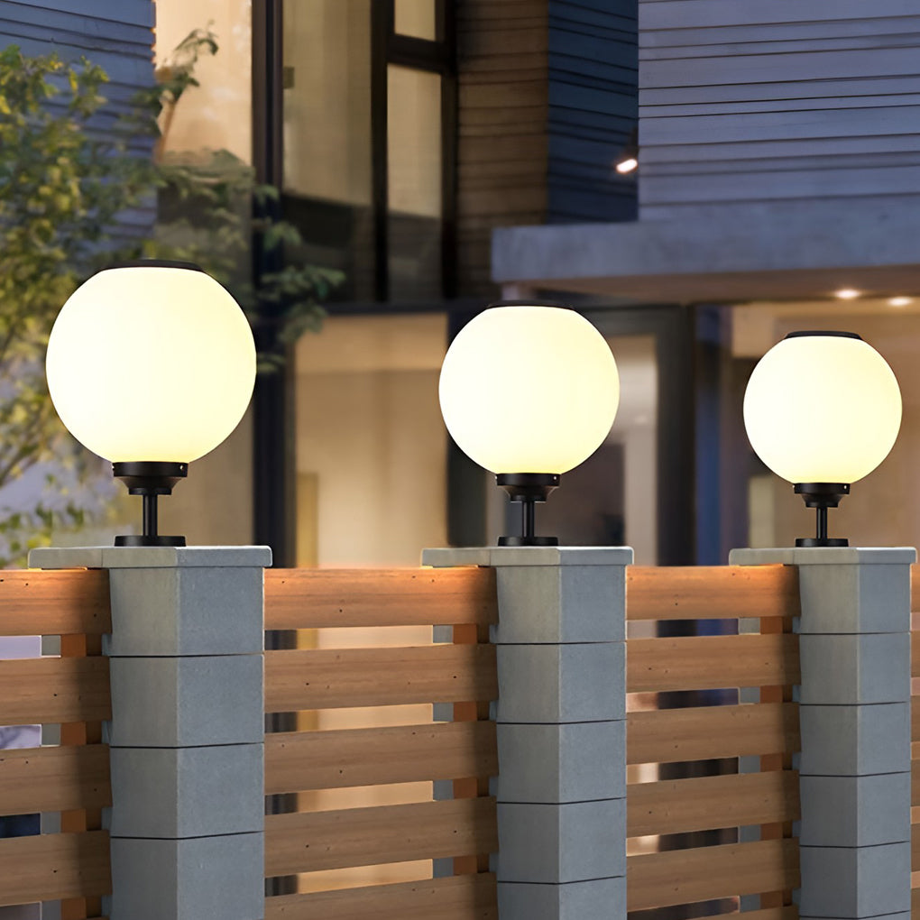 Hael Ball Three Step LED Outdoor Post Caps Pillar Light