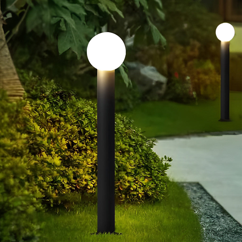 Miclle Elegant Round Ball LED Steel Outdoor Pathway Light