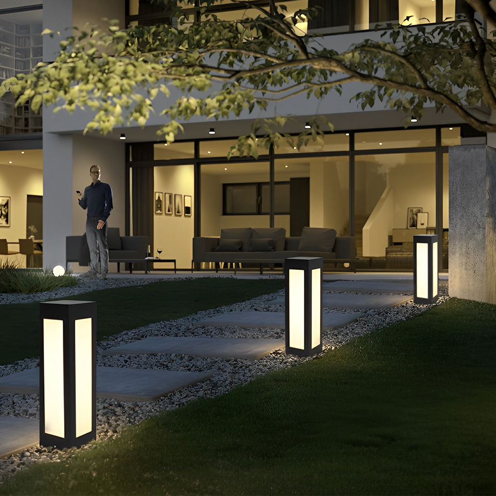 Unite Modern Automatic LED Outdoor Bollard Lights