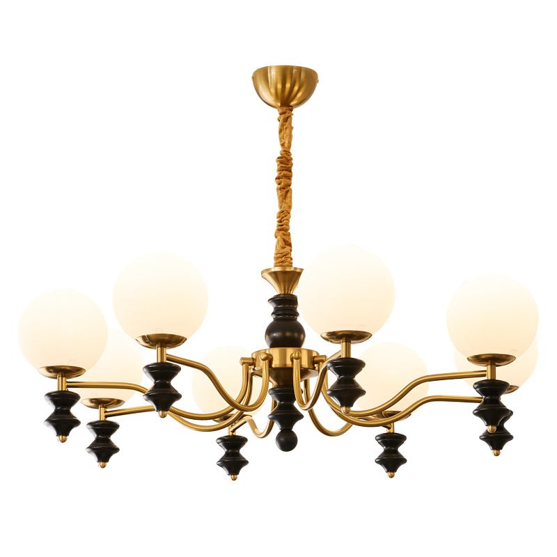 Ordore Traditional Elegance Vintage Wood Chandelier-Neutral Decor