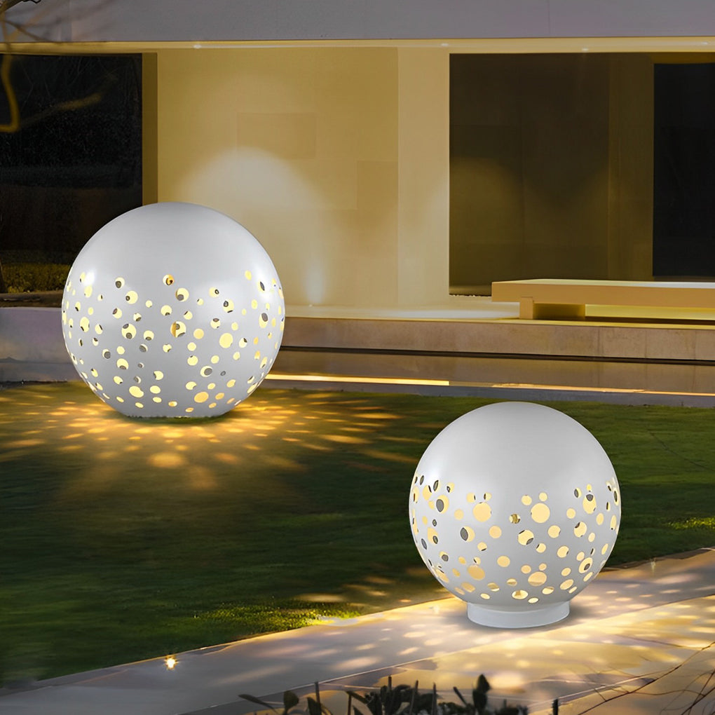 Nighti Round Hollow Modern Outdoor Lawn Lamp