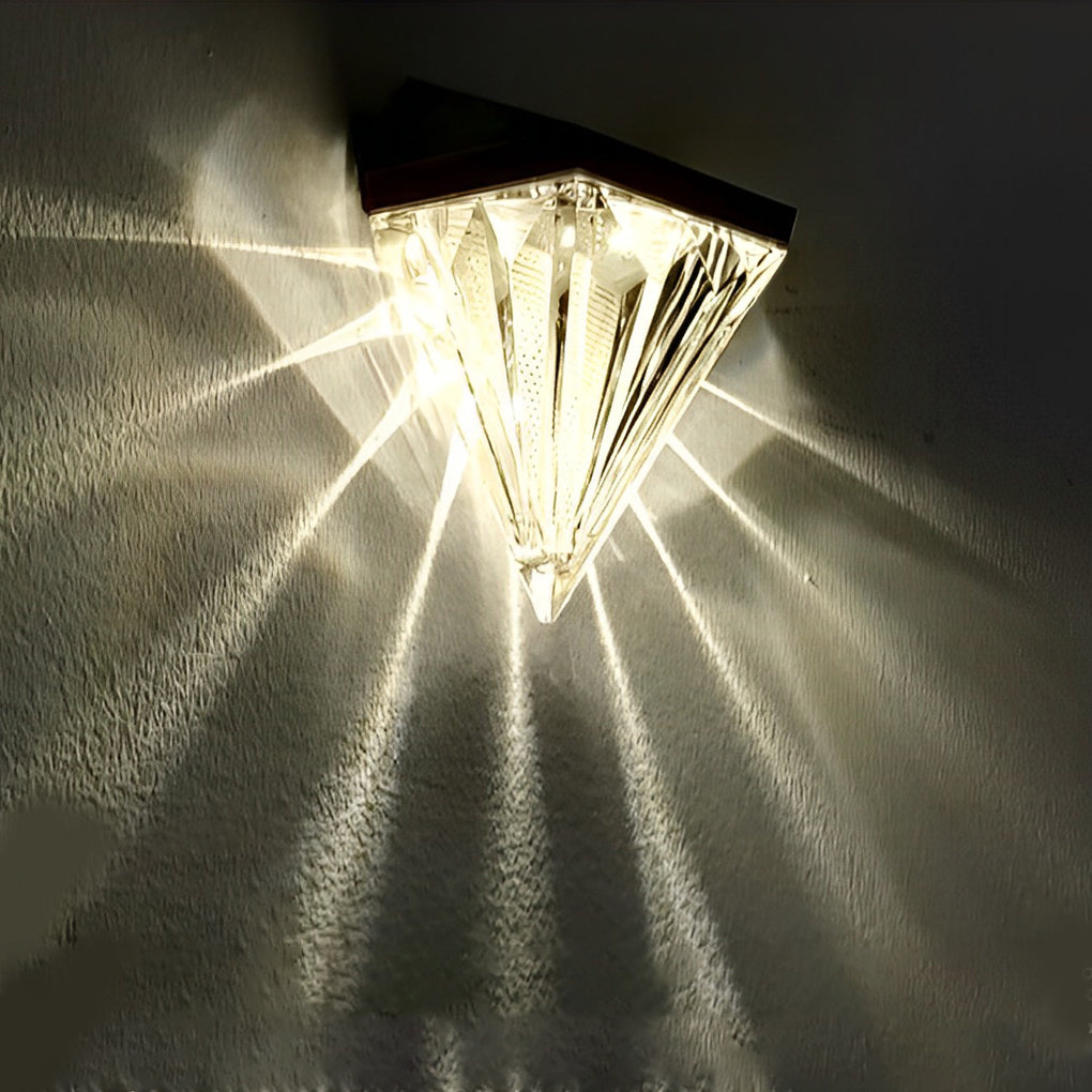 Iaac Geometric LED Solar ABS Outdoor Wall Lights